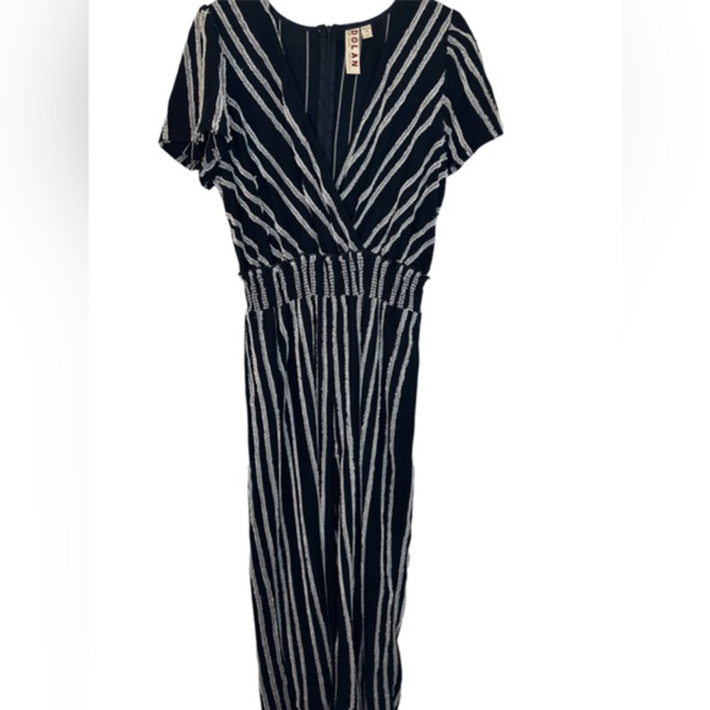 Anthropologie Dolan Navy/White Jumpsuit Capri Length Size Medium